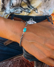 Load image into Gallery viewer, Turquoise and Navajo Style Pearl (Bracelet B)
