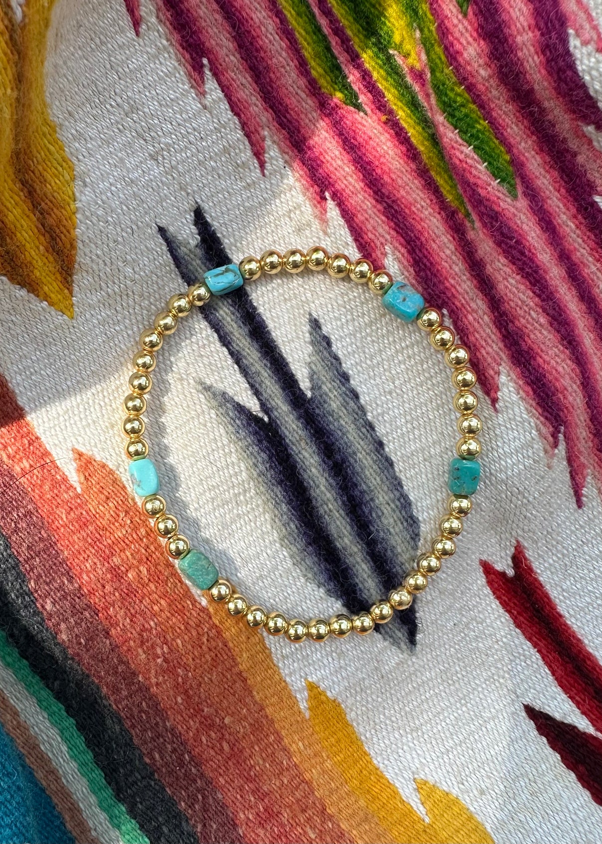 Eve Gold Navajo Style Pearl Bracelet or Girls Anklet - Turnback Pony ™ - Bracelet