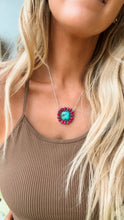 Load image into Gallery viewer, Pink &amp; Turquoise Necklace - Turnback Pony ™ - Necklaces
