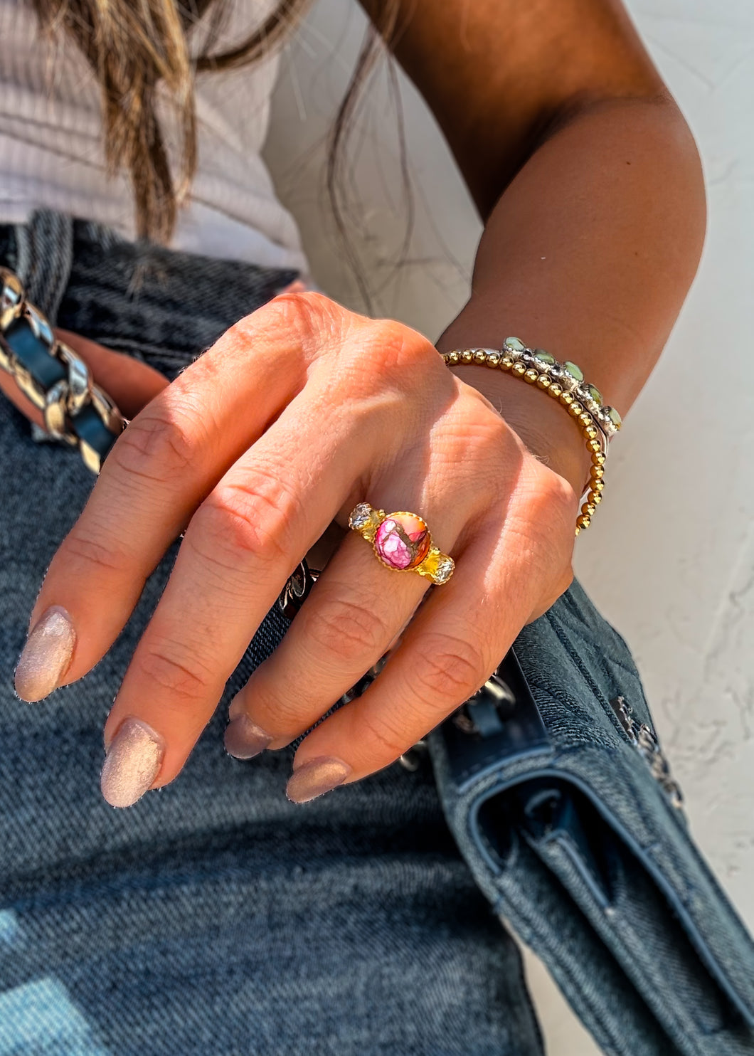 Floral Adjustable Ring