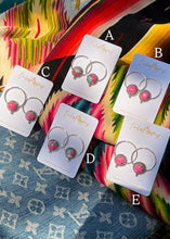 Load image into Gallery viewer, Doodle Hoops (Mostly Pink) - Turnback Pony ™ - Earrings
