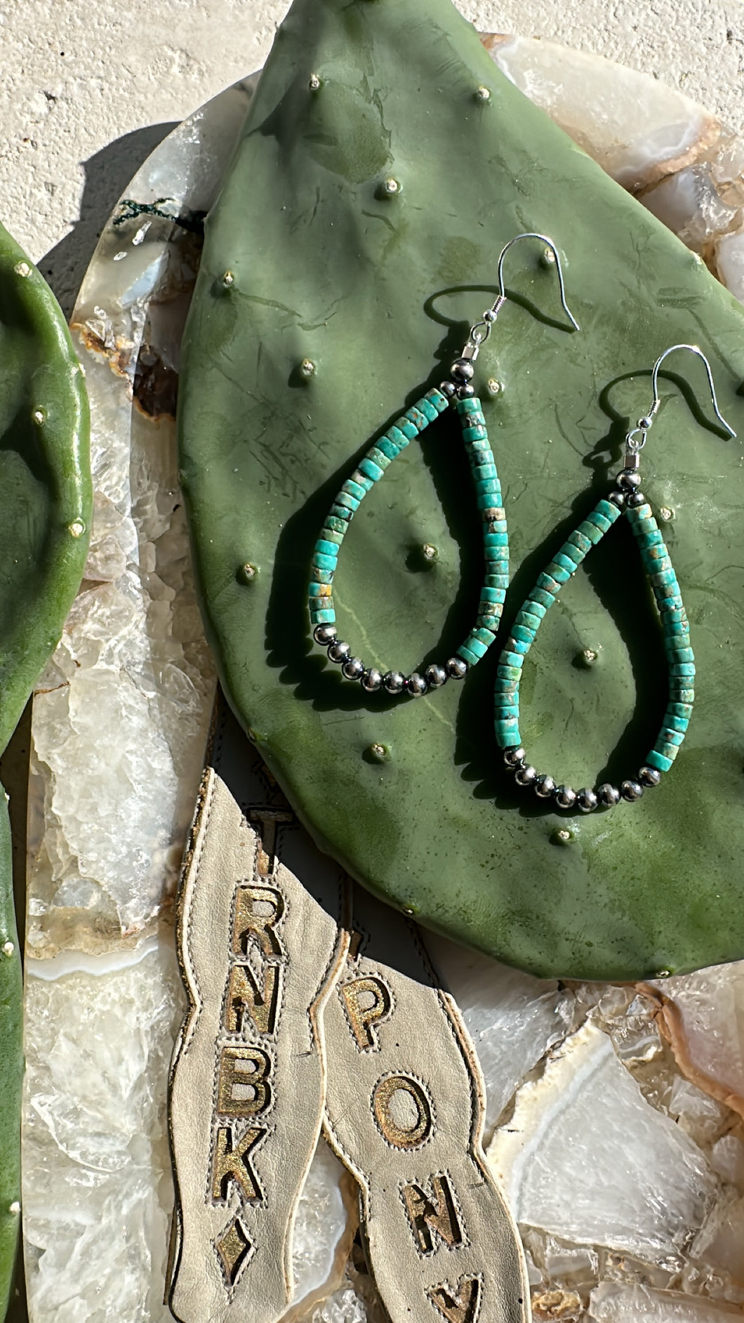 Honcut Rancho Navajo Pearl Style Earrings - Turnback Pony ™ - Earrings