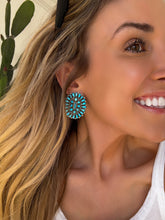 Load image into Gallery viewer, Cluster Turquoise Earrings
