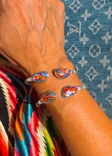 Load image into Gallery viewer, 2 Stone Cuff in Pink - Turnback Pony ™ - Cuff
