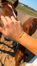 Load image into Gallery viewer, Dainty Turquoise Pony Club Bracelet - Turnback Pony ™ - Bracelet
