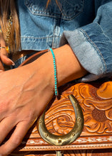Load image into Gallery viewer, Gold and Turquoise Tennis Bracelet - Turnback Pony ™ - Bracelet

