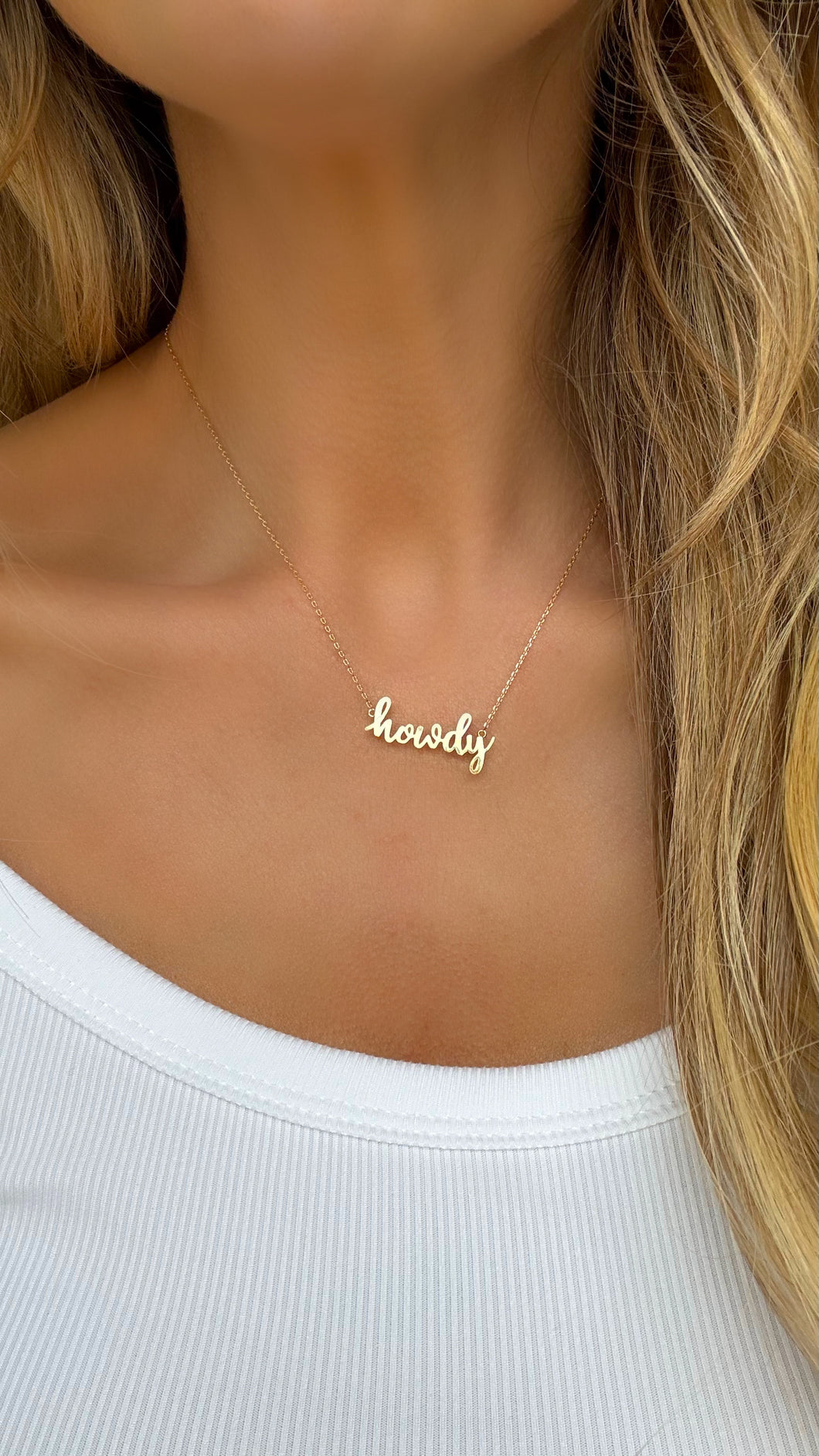 Gold Howdy Necklace - Turnback Pony ™ - Necklace