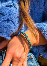 Load image into Gallery viewer, Sonoran Gold Nugget with Navajo Style Pearl Bracelet
