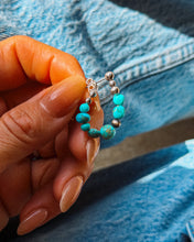 Load image into Gallery viewer, Classic Turquoise Hoop

