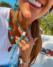 Load image into Gallery viewer, Dainty Turquoise Bolo Necklace
