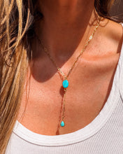 Load image into Gallery viewer, Gold Plated Kingman Lariat Necklace
