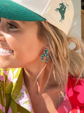 Load image into Gallery viewer, Miss Turquoise Naja Earrings - Turnback Pony ™ - Earrings
