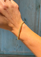 Load image into Gallery viewer, Gold Navajo Style Pearl Bracelet

