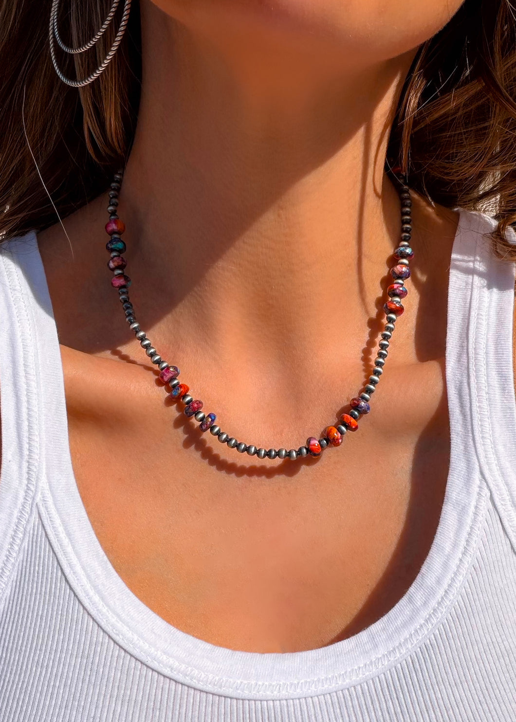 Tanna Navajo Style Pearl Necklace