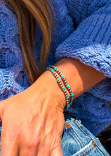 Load image into Gallery viewer, Sonoran Gold Nugget with Navajo Style Pearl Bracelet
