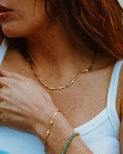 Load image into Gallery viewer, Cross with Turquoise Necklace
