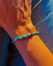 Load image into Gallery viewer, Handmade Turquoise Nuggets with Pink Opal Bracelet
