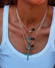 Load image into Gallery viewer, Vail Cross Necklace on Paperclip Chain
