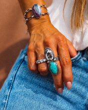 Load image into Gallery viewer, Dad's Della 2 Stone Adjustable Ring
