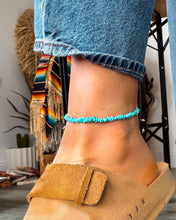 Load image into Gallery viewer, Chip Turquoise Anklet - Turnback Pony ™ - 
