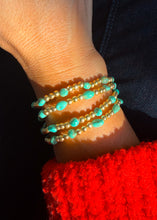 Load image into Gallery viewer, Ester Gold Navajo Style Pearl Bracelet
