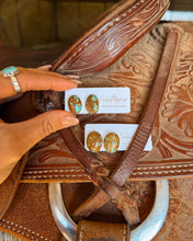 Load image into Gallery viewer, Dad’s Helena Stud Earrings - Turnback Pony ™ - Earring
