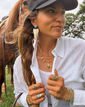 Load image into Gallery viewer, Dad’s Gold Navada Rodeo Queen Earring - Turnback Pony ™ - 

