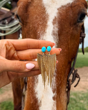 Load image into Gallery viewer, Dad’s Gold Navada Rodeo Queen Earring - Turnback Pony ™ - 
