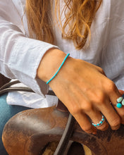 Load image into Gallery viewer, Dainty Turquoise Bracelet - Turnback Pony ™ - 
