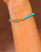 Load image into Gallery viewer, 4-5mm Turquoise Nugget Bracelet
