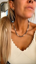 Load image into Gallery viewer, 18” Fresh Water Pearls with 6MM Navajo Styled Pearls Necklace - Turnback Pony ™ - 
