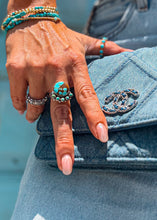Load image into Gallery viewer, Houndstooth Adjustable Ring - Turnback Pony ™ - Ring

