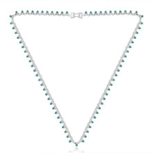 Load image into Gallery viewer, Rory Diamond Turquoise Necklace

