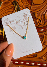Load image into Gallery viewer, Alara Diamond and Turquoise Necklace - Turnback Pony ™ - Necklace

