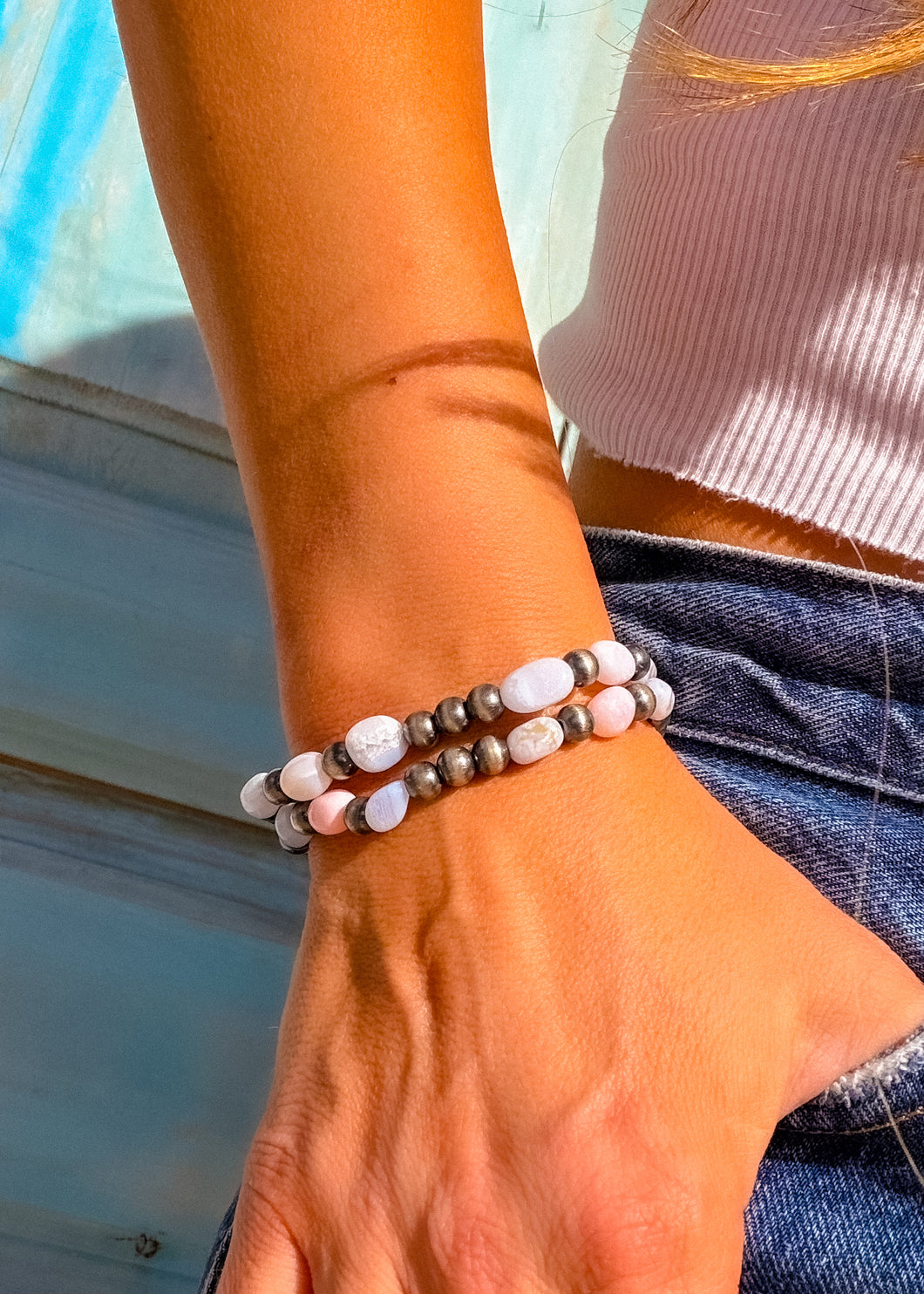 Kay Navajo Style Pearl Bracelet