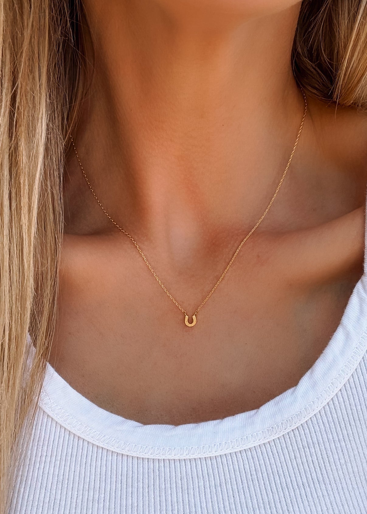 Gold Mini Everyday Horseshoe - Turnback Pony ™ - Necklace