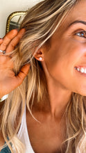 Load image into Gallery viewer, Pretty in Pink Square Studs - Turnback Pony ™ - Earring

