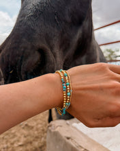 Load image into Gallery viewer, Ester Gold Navajo Style Pearl Bracelet - Turnback Pony ™ - 

