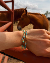 Load image into Gallery viewer, Ester Gold Navajo Style Pearl Bracelet - Turnback Pony ™ - 
