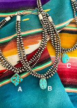 Load image into Gallery viewer, The Banks Navajo Style Pearl Necklace Stack
