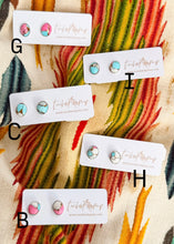 Load image into Gallery viewer, Dad’s Cotton Candy Oval Studs - Turnback Pony ™ - Earring
