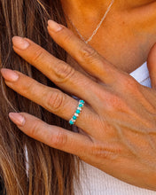 Load image into Gallery viewer, Scarlett Diamond &amp; Turquoise Sterling Silver Ring
