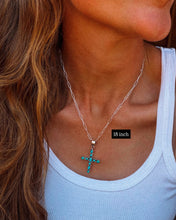 Load image into Gallery viewer, Vail Cross Necklace on Paperclip Chain
