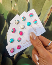 Load image into Gallery viewer, Dad’s Cotton Candy Oval Stud Earrings - Turnback Pony ™ - Earring
