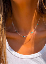 Load image into Gallery viewer, Turquoise Dainty Pony Club Necklace
