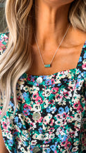 Load image into Gallery viewer, Mini Turquoise Bar Necklace - Turnback Pony ™ - 
