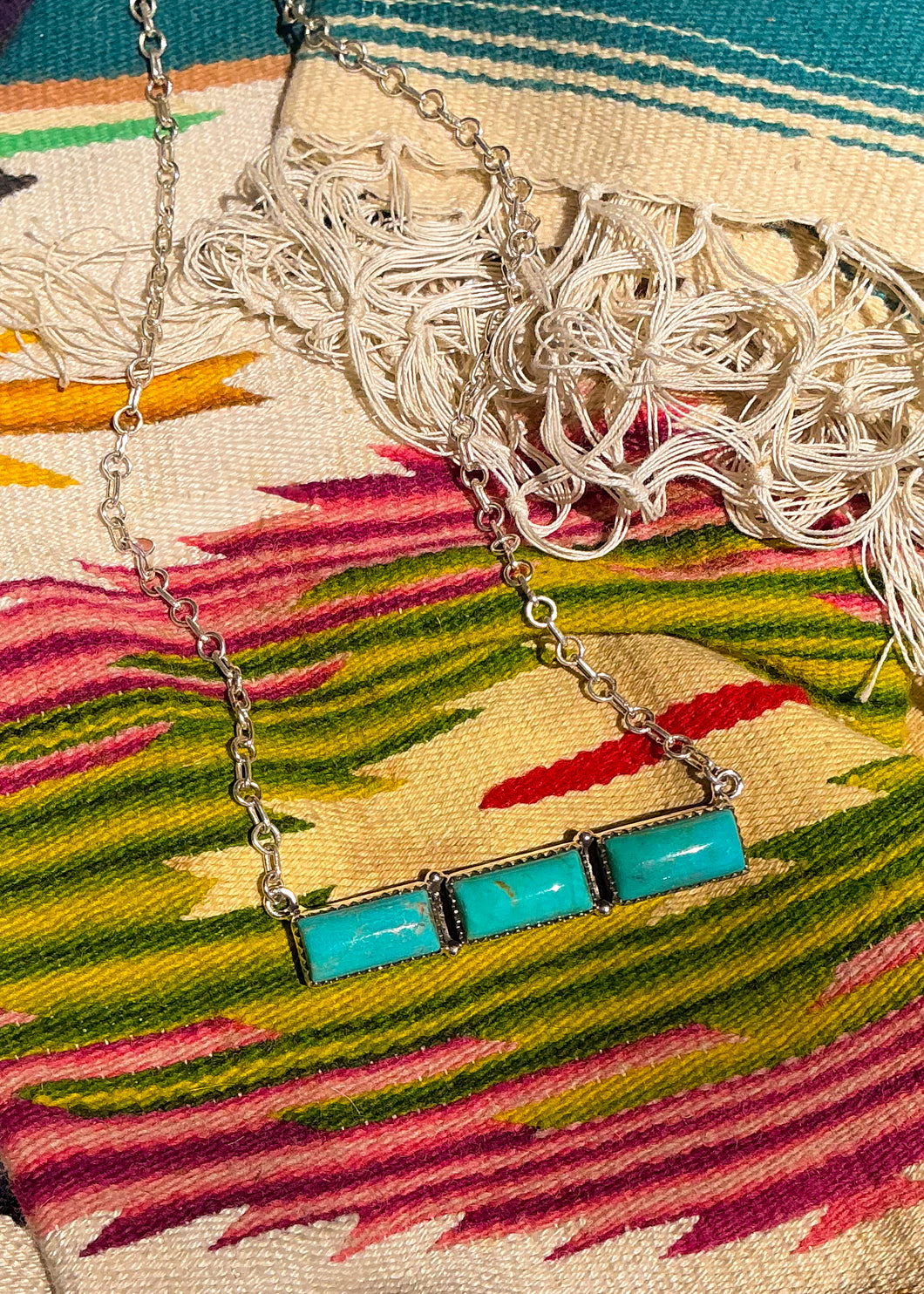 3 Stone Bar Necklace (Pick Your Stones) - Turnback Pony ™ - Necklace