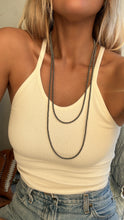 Load image into Gallery viewer, 3mm Silver Rondelle Navajo Style Pearl Necklace - Turnback Pony ™ - Necklaces
