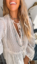 Load image into Gallery viewer, Sanger Small Multi Navajo Style Pearl and Turquoise Necklace - Turnback Pony ™ - Necklace
