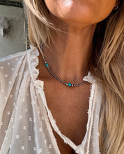 Load image into Gallery viewer, Sanger Small Multi Navajo Style Pearl and Turquoise Necklace - Turnback Pony ™ - Necklace
